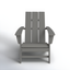 Slate Gray Modern Adirondack Outdoor Chair with Arms