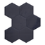 Hexa Walton Matte Black Hexagonal Peel and Stick Wall Tile