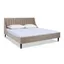 Mink Beige King Velvet Tufted Platform Bed with Headboard