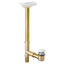 White and Brass Deep Soak Max Drain for Tubs