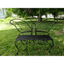 Antique Black Metal Butterfly Garden Bench