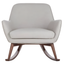 Flan 32'' Beige Linen Mid-Century Modern Glider Chair