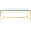 Abelard Rectangular Gold Glass Cocktail Coffee Table