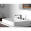 Minimalist White Ceramic Rectangular Vessel Bathroom Sink