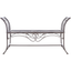 Victorian Elegance Rustic Brown Wrought Iron Outdoor Garden Bench