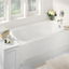 Cambridge 60'' White Cast Iron Alcove Bathtub with Left Drain