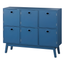 Jamie Blue MDF 6-Compartment Freestanding Storage Cabinet