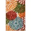 Aloha Green Floral Burst 32" Round Outdoor Rug