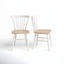 Winona Transitional White and Natural Wood Windsor Side Chair