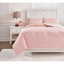 Lexann Pink and White Microfiber Reversible Full Comforter Set