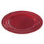 Red Orbit Pattern Melamine Charger Plate Set of 6