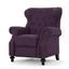 Plum Microfiber Handcrafted Wingback Recliner Accent Chair