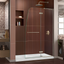 DreamLine Frameless Brushed Nickel Shower Kit with Clear Glass