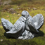 Handcrafted Natural Cast Stone Dove Pair Garden Statue