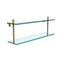 Allied Brass Foxtrot 16" Polished Brass Two-Tiered Glass Wall Shelf