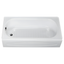 White Porcelain Alcove Soaking Bathtub with Left Drain