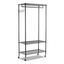 Black Portable Wire Shelving Garment Rack with Casters