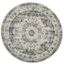 Evoke 6'7" Round Grey and Gold Synthetic Area Rug