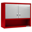 Red Lockable Office Cabinet with Adjustable Shelving