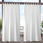 Winter White Polyester Light-Filtering Tab Top Curtain Panels, 120" x 54"