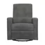 Piper Dark Grey Swivel Recliner with Plush Leg Rest and Gliding Function