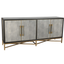 Contemporary Mako 76" Gray Solid Wood Sideboard