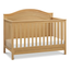 Honey Pine 4-in-1 Convertible Crib with Arched Headboard