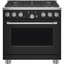 36" Matte Black Dual-Fuel Smart Range with 6 Burners