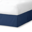 Dark Blue Polyester Twin Bed Skirt with Pleats