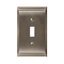 Satin Nickel Single Toggle Switch Wall Plate