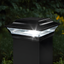 Black Aluminum LED Solar Post Cap Light for 5" x 5" Posts