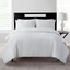 King White Embossed Microfiber Comforter Set