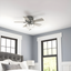 Matte Silver 42" Low Profile LED Ceiling Fan with Reversible Blades