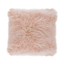 Blush Square Faux Fur Decorative Throw Pillow