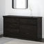 Cottage Charm Rubbed Black Double Nursery Dresser