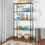 Honey-Can-Do 5-Tier Black Steel Adjustable Shelving Unit