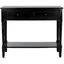 Gray Pine Wood and Metal 2-Drawer Console Table