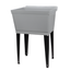 Gray Polypropylene Freestanding Laundry Utility Sink with Metal Legs