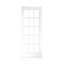 30" x 80" White Pine 15-Lite French Door with Clear Glass