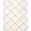 Ivory Diamond Shag 9' x 12' Hand-Knotted Easy-Care Area Rug