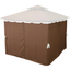 Brown Polyester 4-Piece Gazebo Privacy Sidewall Set