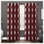 Burgundy Medallion Blackout Grommet Top Curtain Panels, 52x84, Set of 2