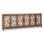 Chestnut Brown Mirrored 6-Door Geometric Sideboard