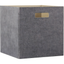 Gray 13 x 13 Inch Decorative Fabric Storage Bin