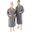 Gray Large Unisex Cotton Linen Turkish Bathrobe