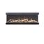 Extra Tall Black Electric Fireplace with Driftwood Media Kit