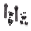 Black Metal Single Bypass Barn Door Hardware Kit