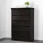 Versa 5-Drawer Rubbed Black Dark Wood Dresser