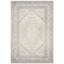 Ivory and Silver Medallion Hand-Knotted Easy Care Area Rug