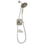 Vesna Nickel Dual Shower Head with Handheld and Valve